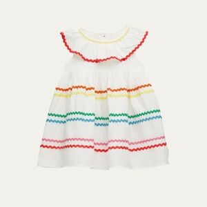 Stella McCarthy ric rac rainbow cotton dress